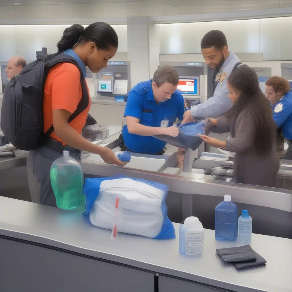 TSA checkpoint at an airport