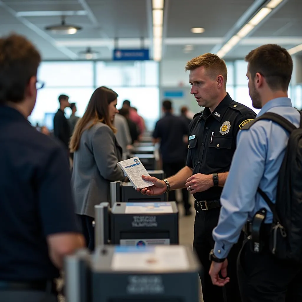 TSA Checkpoint at Airport Security