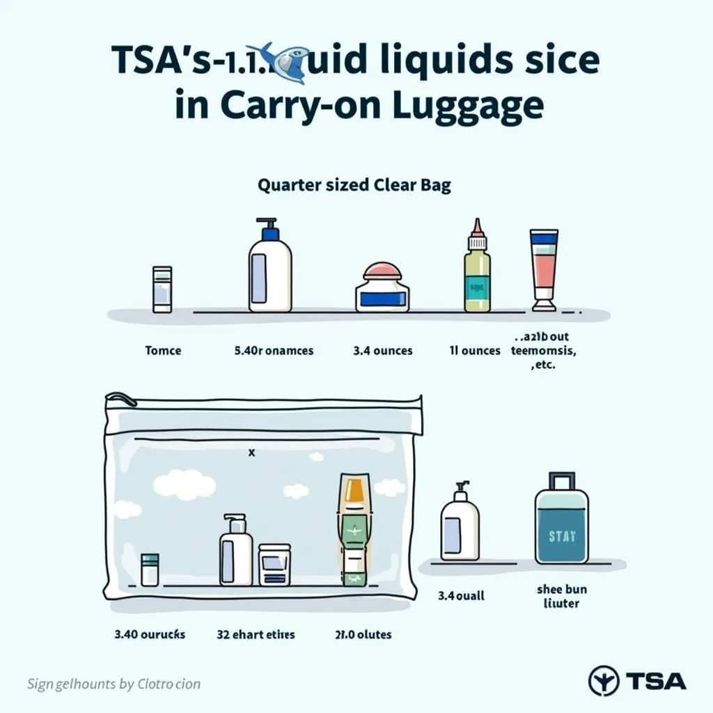 TSA Liquids 3-1-1 Rule Illustration