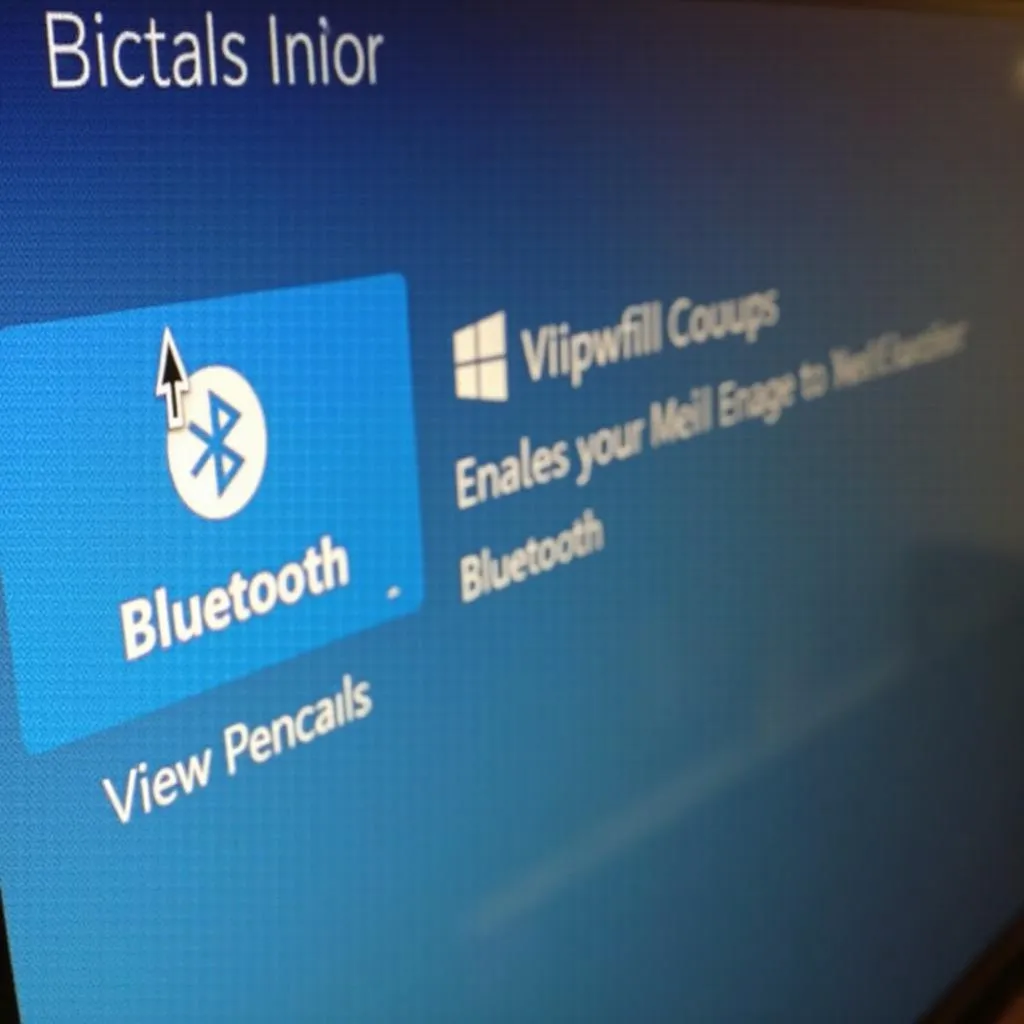 Turning on Bluetooth icon on a computer