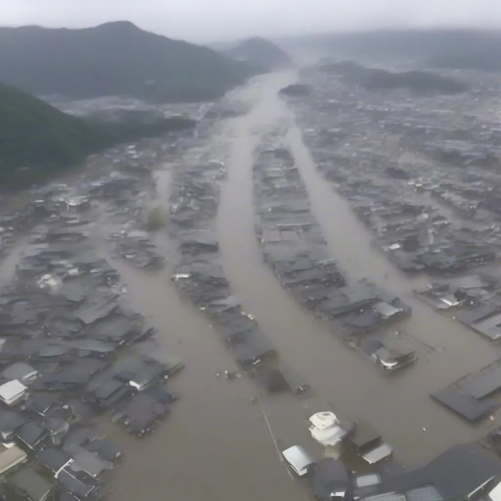 Typhoon in Japan