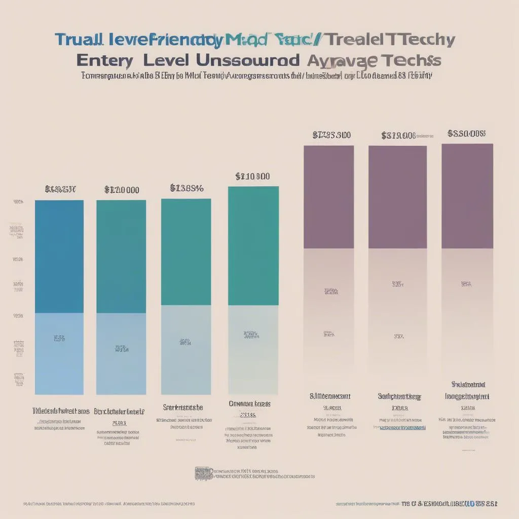 Chart comparing salaries of travel ultrasound techs by experience level