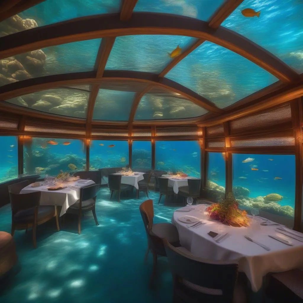 Underwater Restaurant in the Maldives