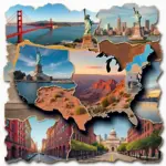 Iconic US landmarks and diverse landscapes