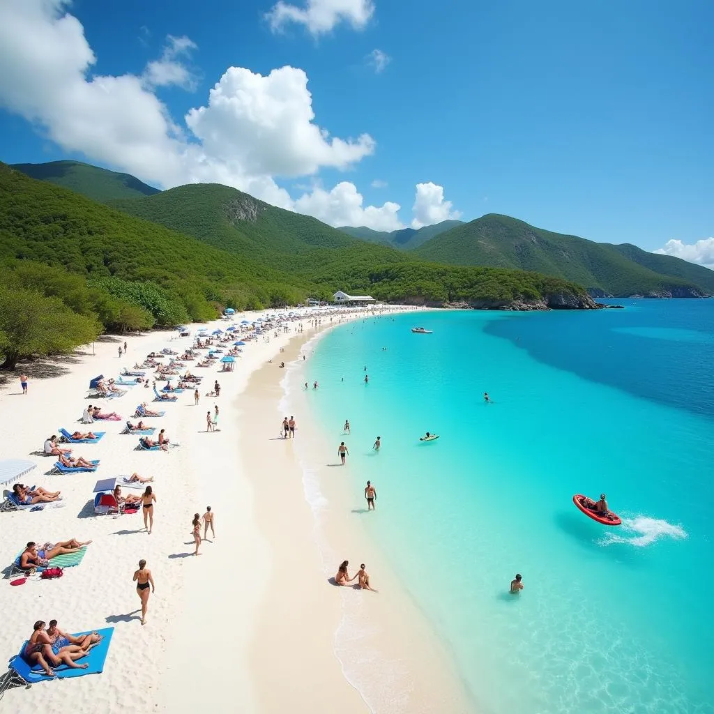 Scenic view of a beach in US Virgin Islands