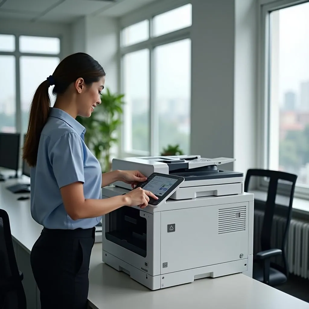 Using Konica Minolta Bizhub 215 for copying