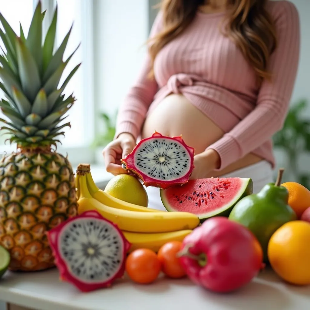 Different types of fruits arranged on a table