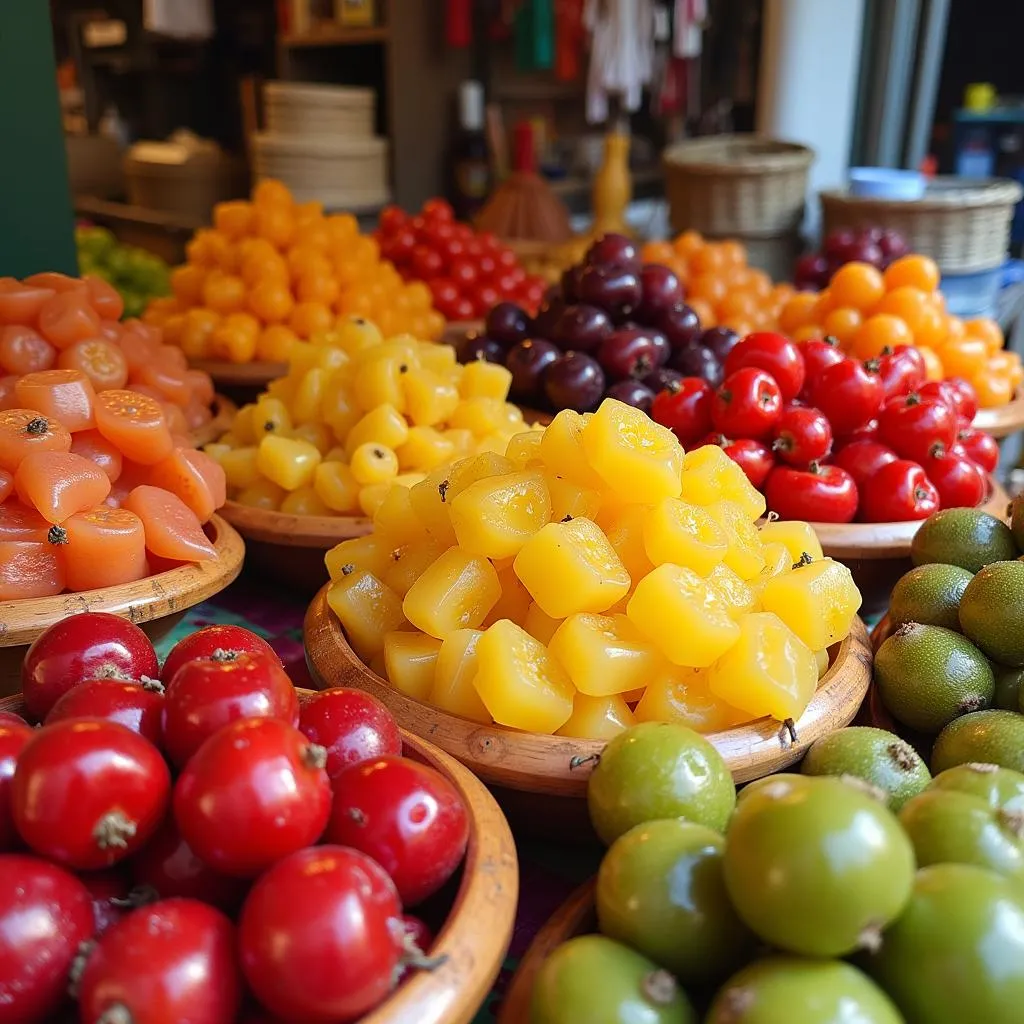 Vietnamese Pickled Fruits Display