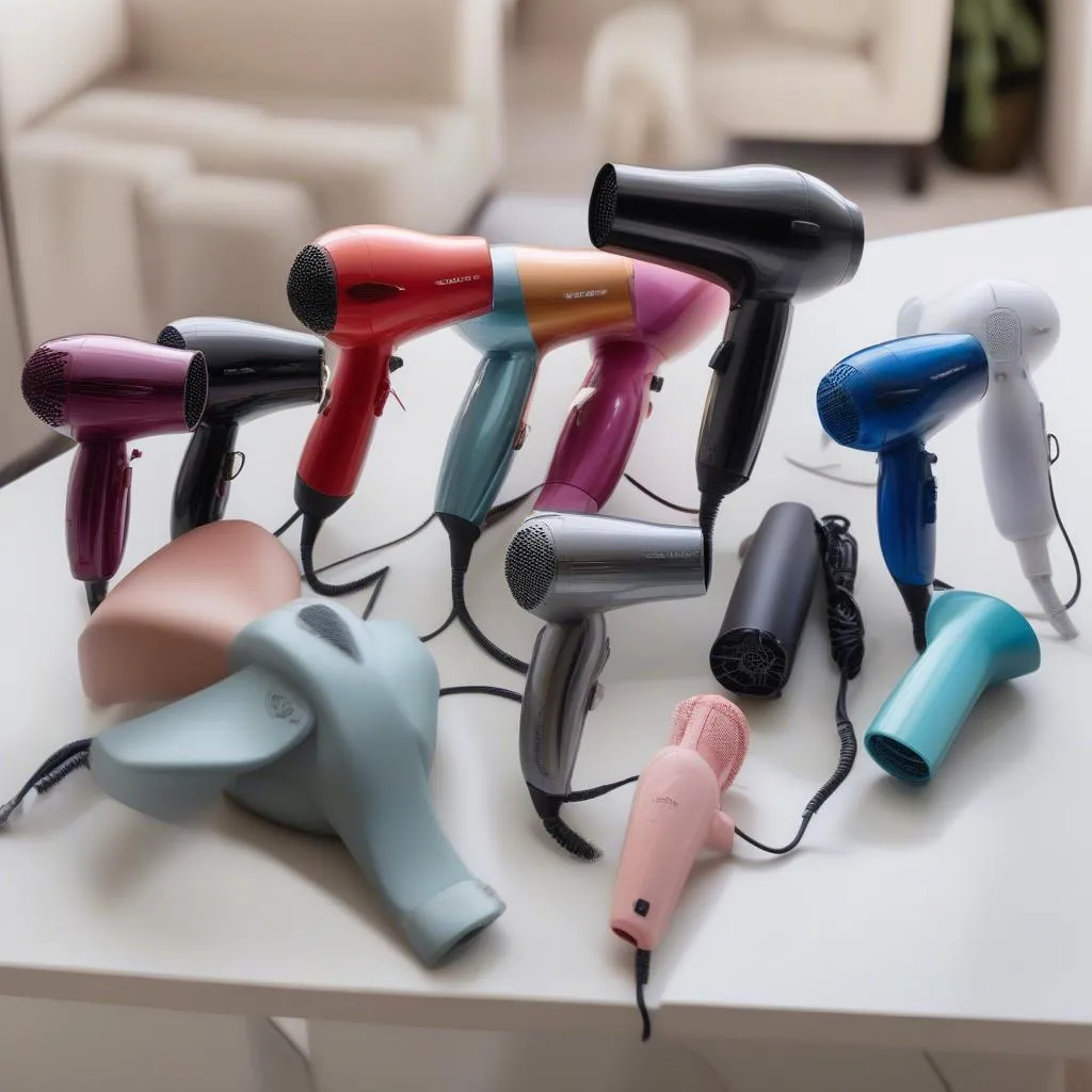 Different types of travel hair dryers