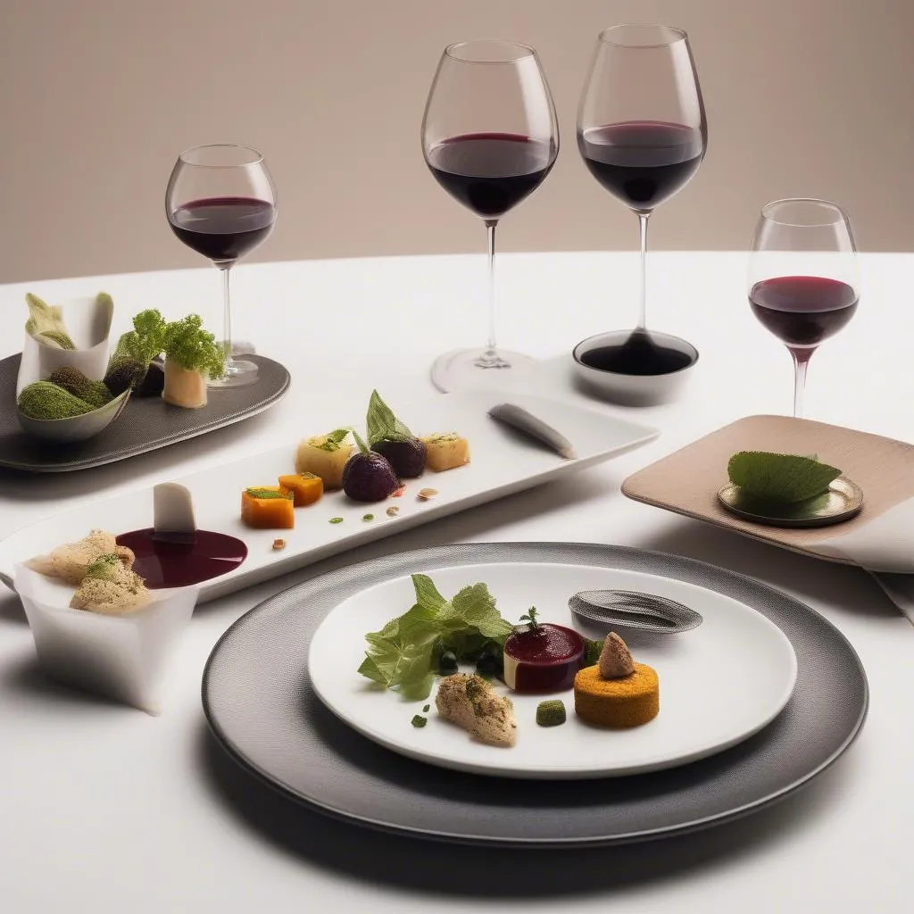 Vegan tasting menu with wine pairing