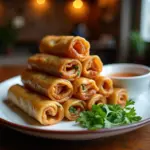 Vegetarian Spring Rolls in Hanoi