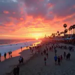 Venice Beach at sunset