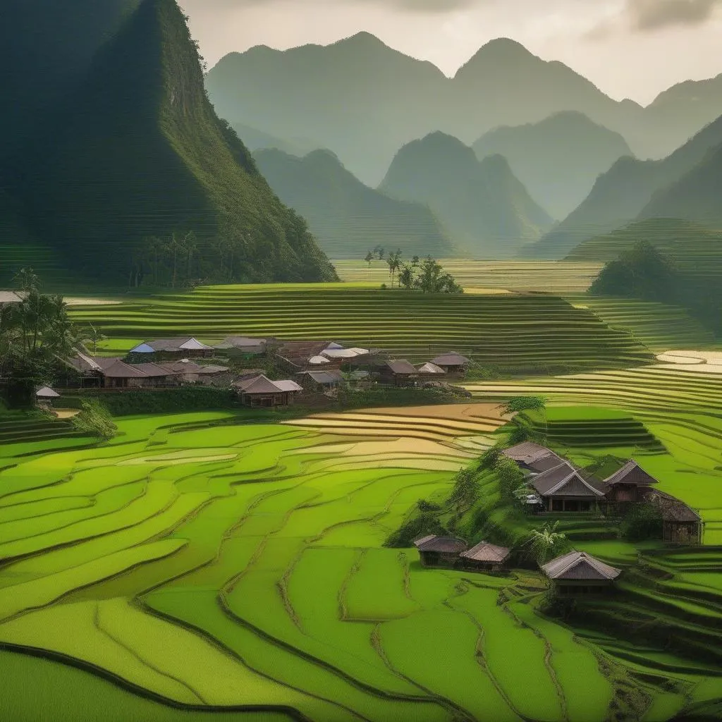 Rice paddies in Vietnam