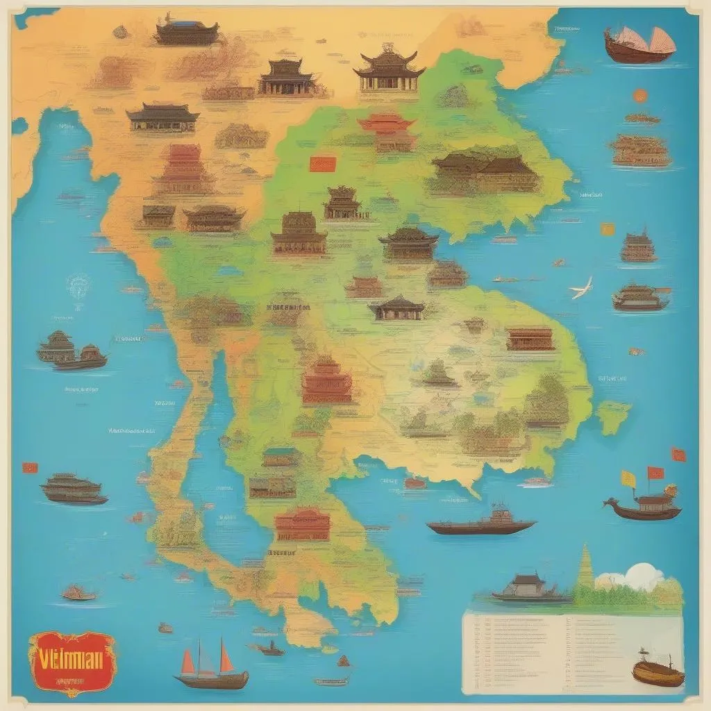 Vietnam travel map