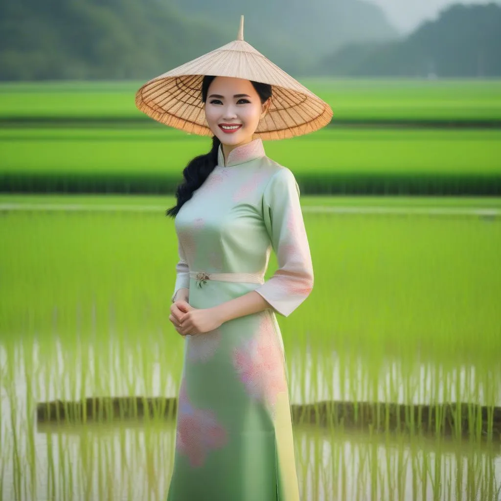 Smiling Vietnamese woman