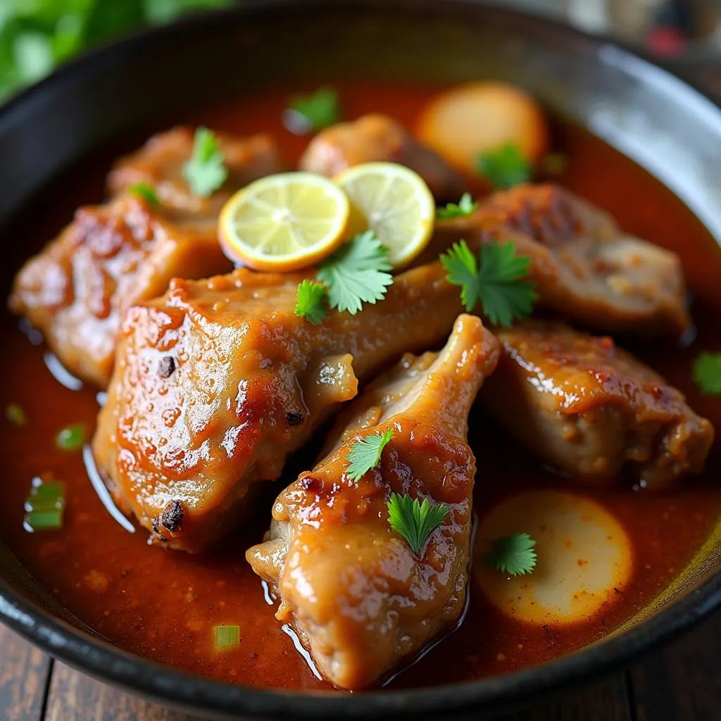 Vietnamese Braised Pork Leg with Ginger