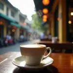 Vietnamese coffee enjoyed in Hanoi's Old Quarter