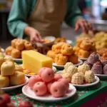 Colorful Vietnamese desserts on display in Hanoi