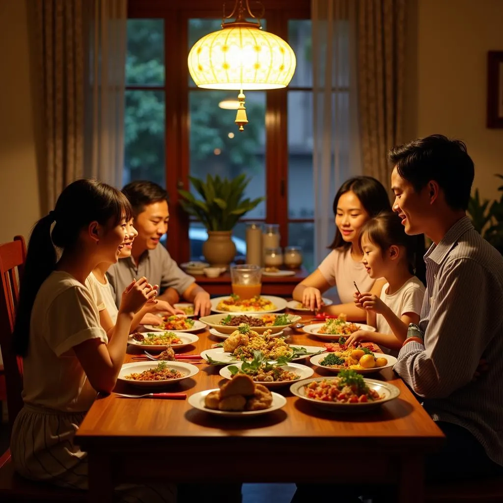 Vietnamese Family Dinner in Hanoi