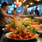 Vibrant Vietnamese Food Stalls at AEON Mall