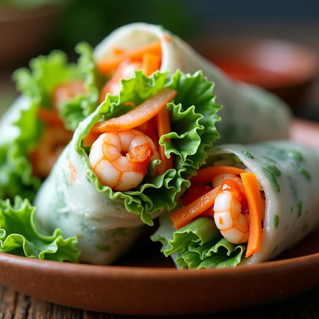 Fresh Vietnamese spring rolls