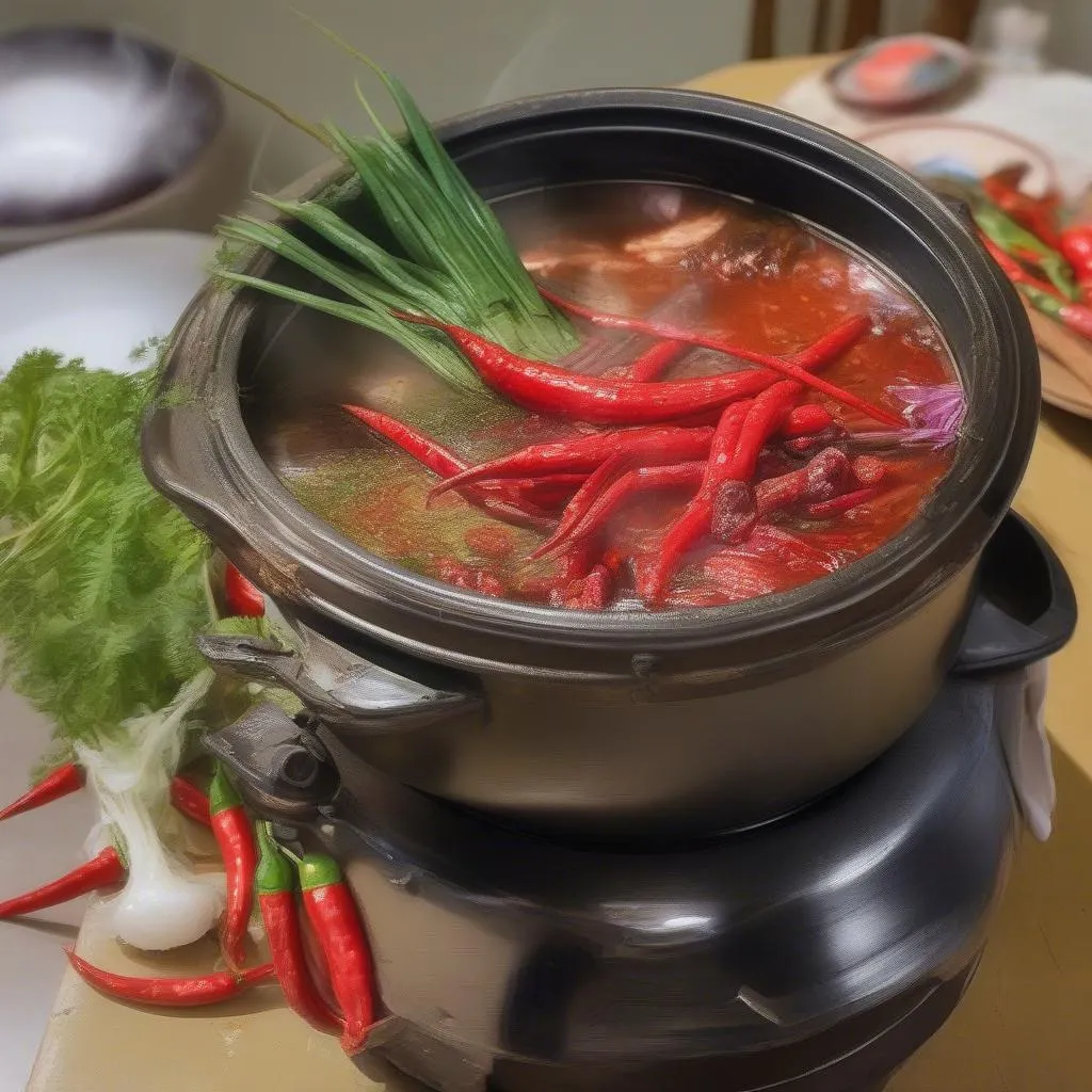 Vietnamese Hot Pot with Chilies