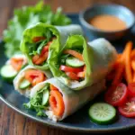 Vietnamese summer rolls with dipping sauce