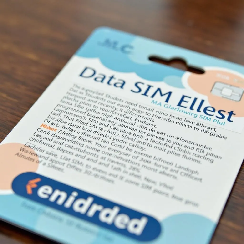 Viettel SIM card packaging with data plan details