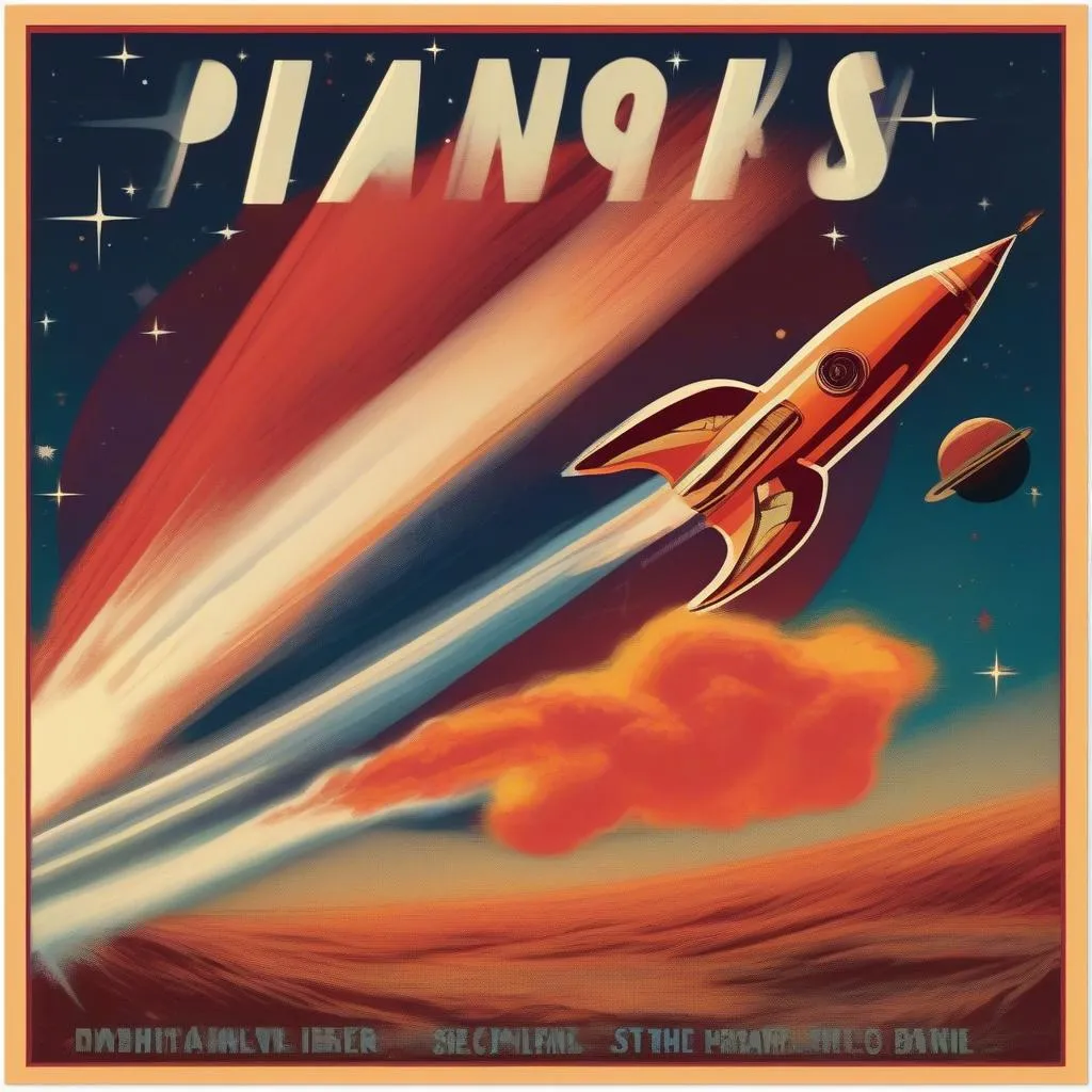 Vintage Space Travel Poster