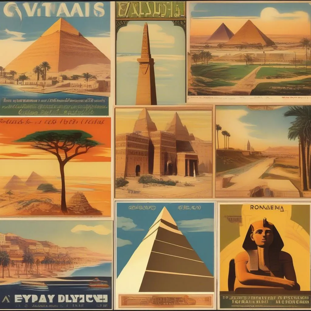 Collection of vintage travel posters