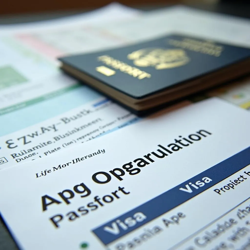 Visa application documents