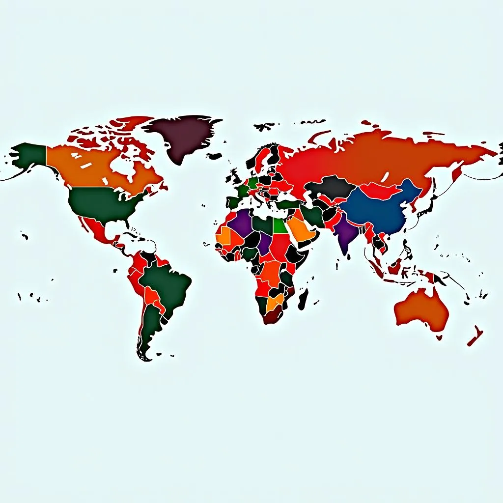 World map with visa requirements