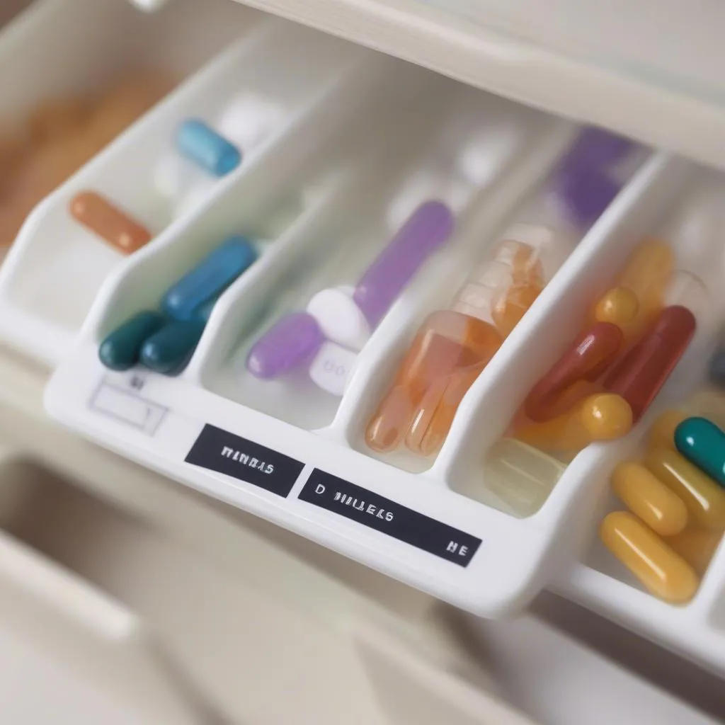 Pill organizer with daily compartments