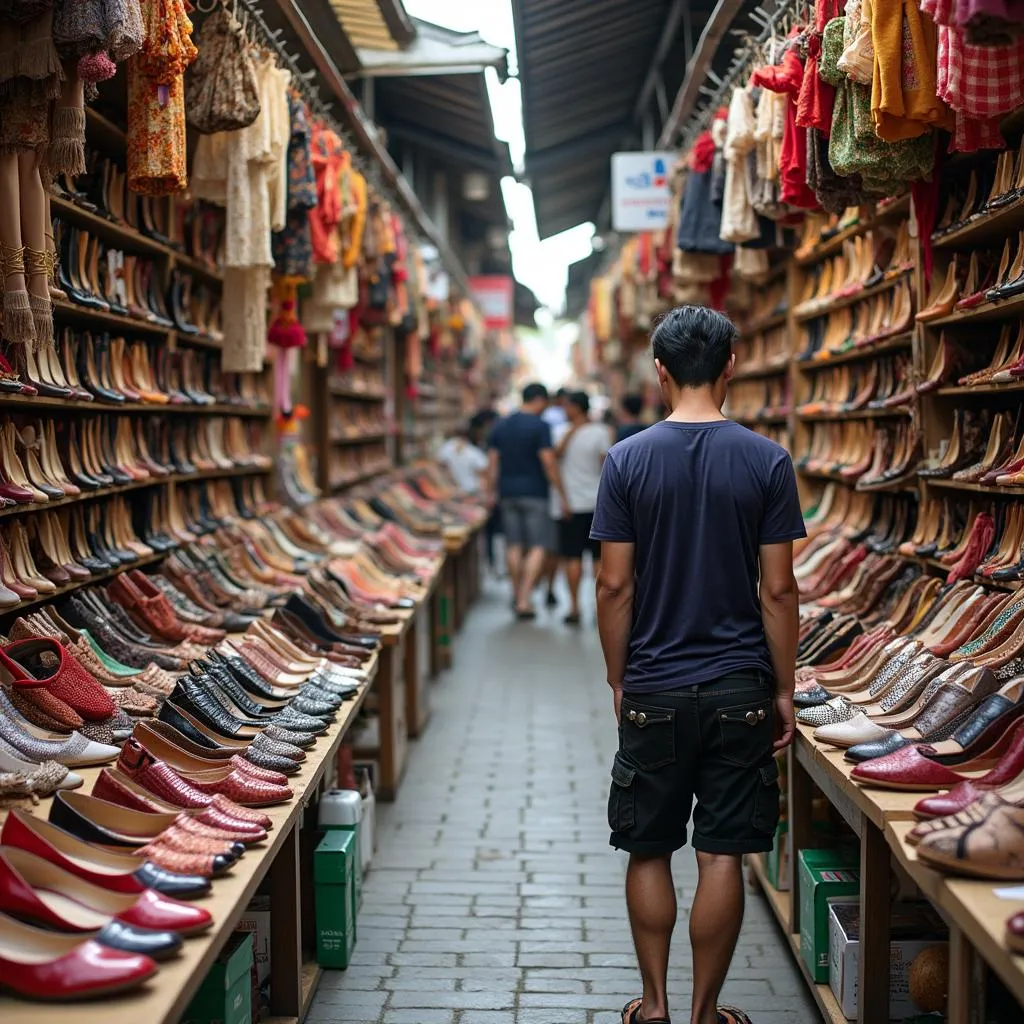 Hanoi walking shoes Dong Xuan Market