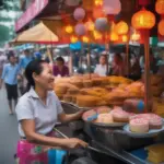 Wasuka cake vendor in Ho Chi Minh City