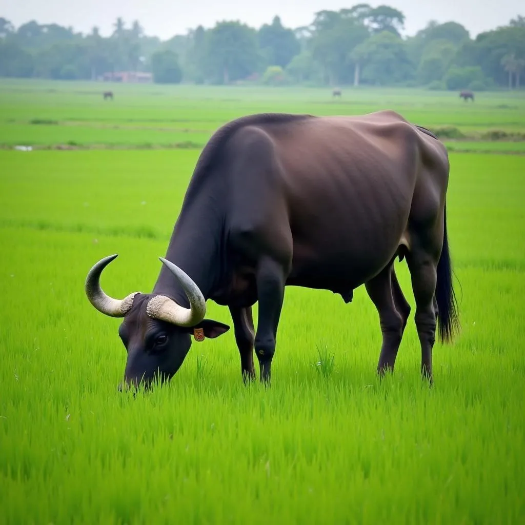 Water Buffalo Grazing