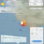 Weather app showing hurricane season warning