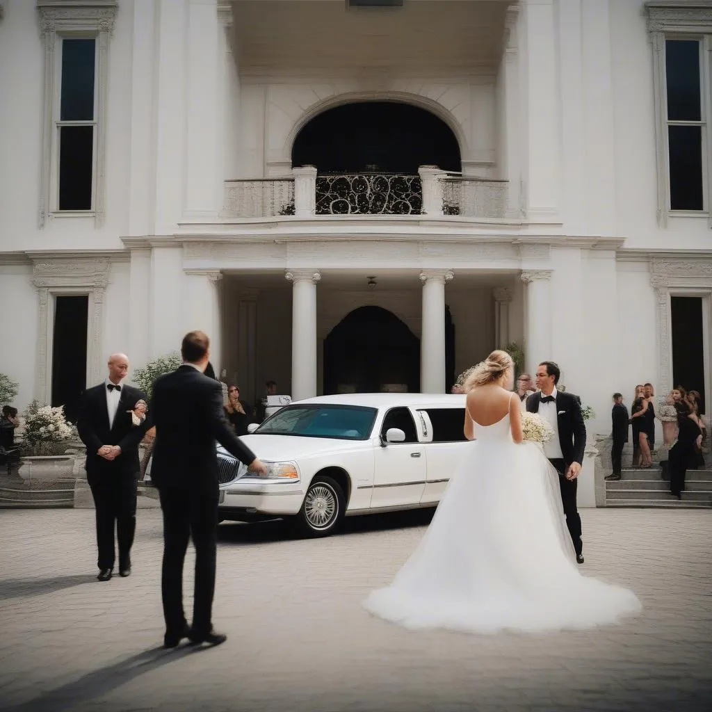 Wedding Limousine Arrival