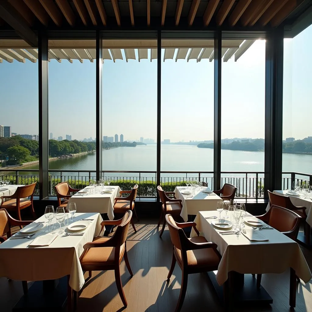 Restaurant with West Lake view