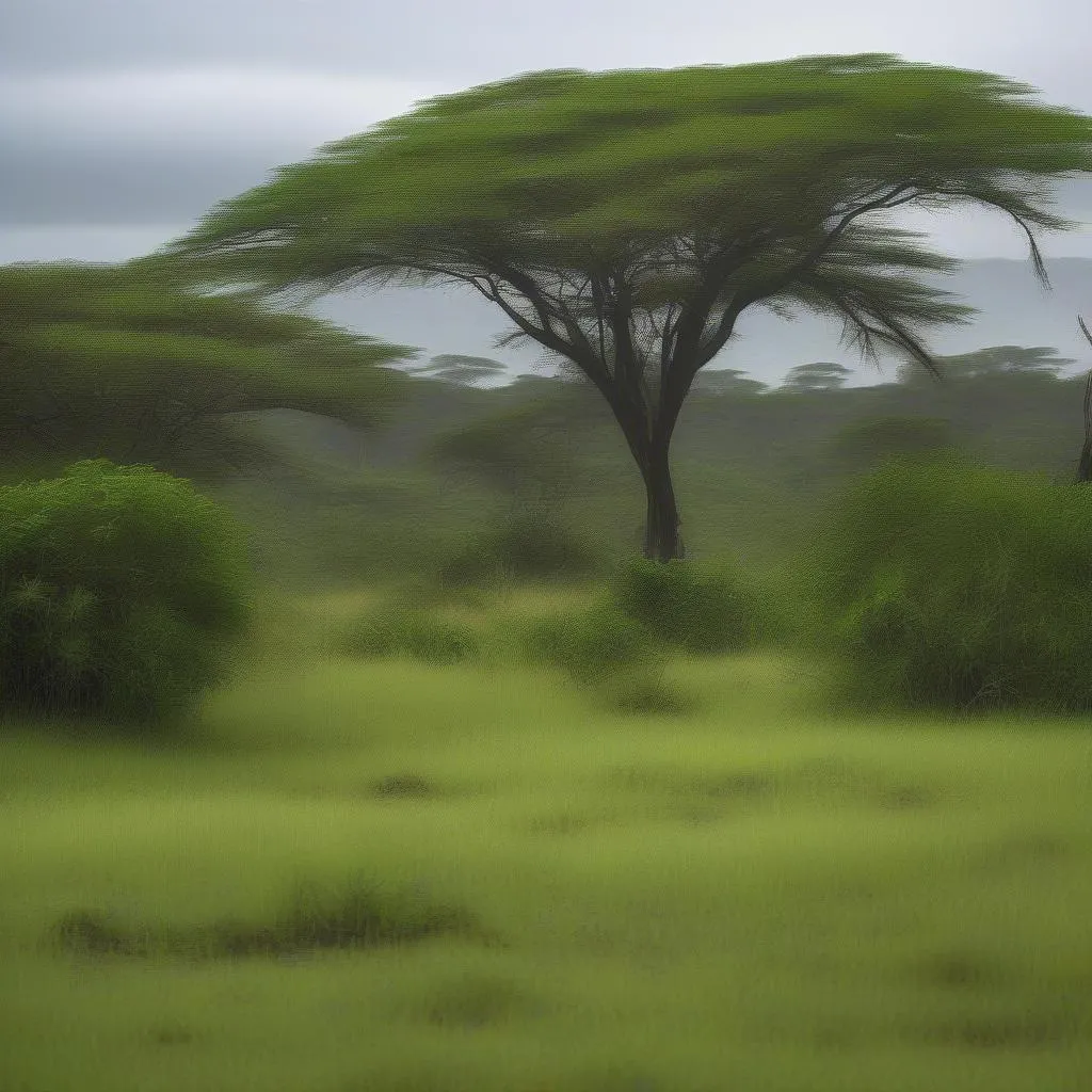 Lush landscapes during the wet season