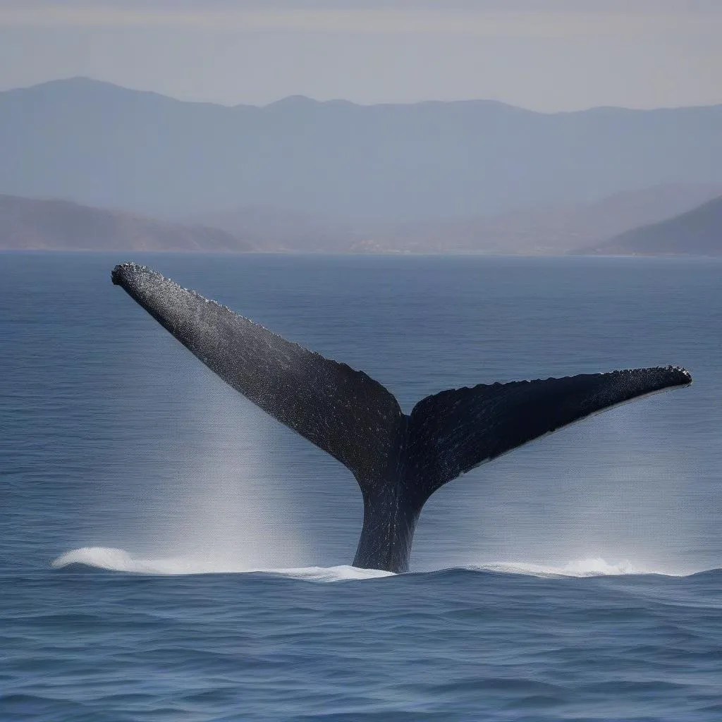 Whale Tail in Cabo Ocean