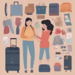 Woman Packing Suitcase