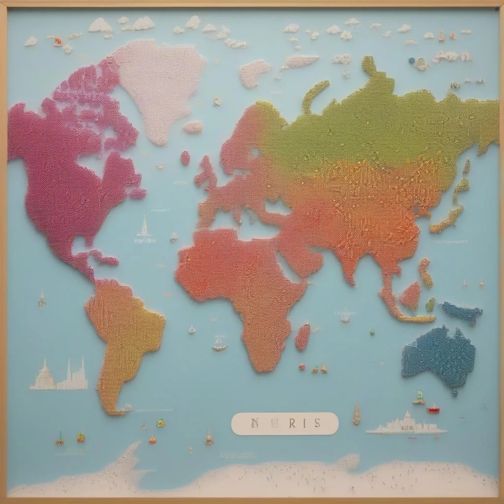 World Map with Travel Pins