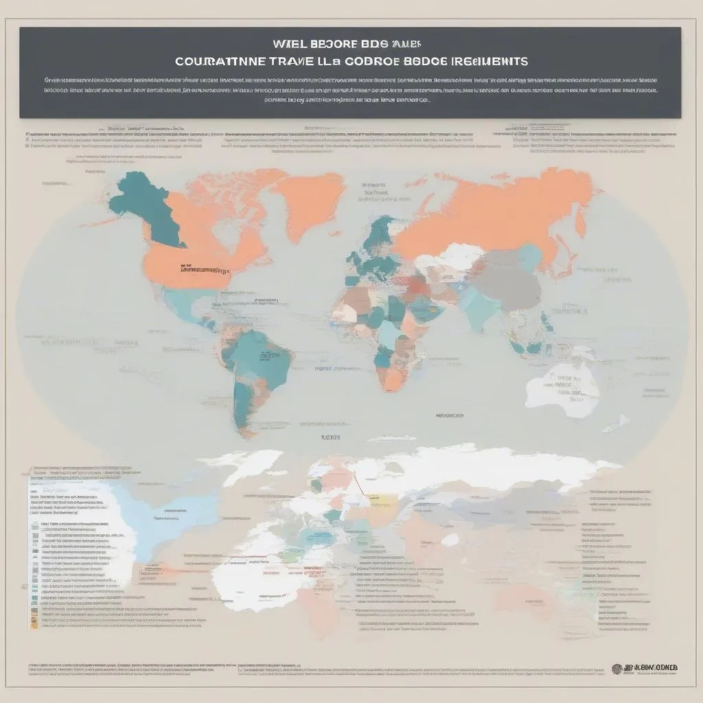 World map with travel restrictions