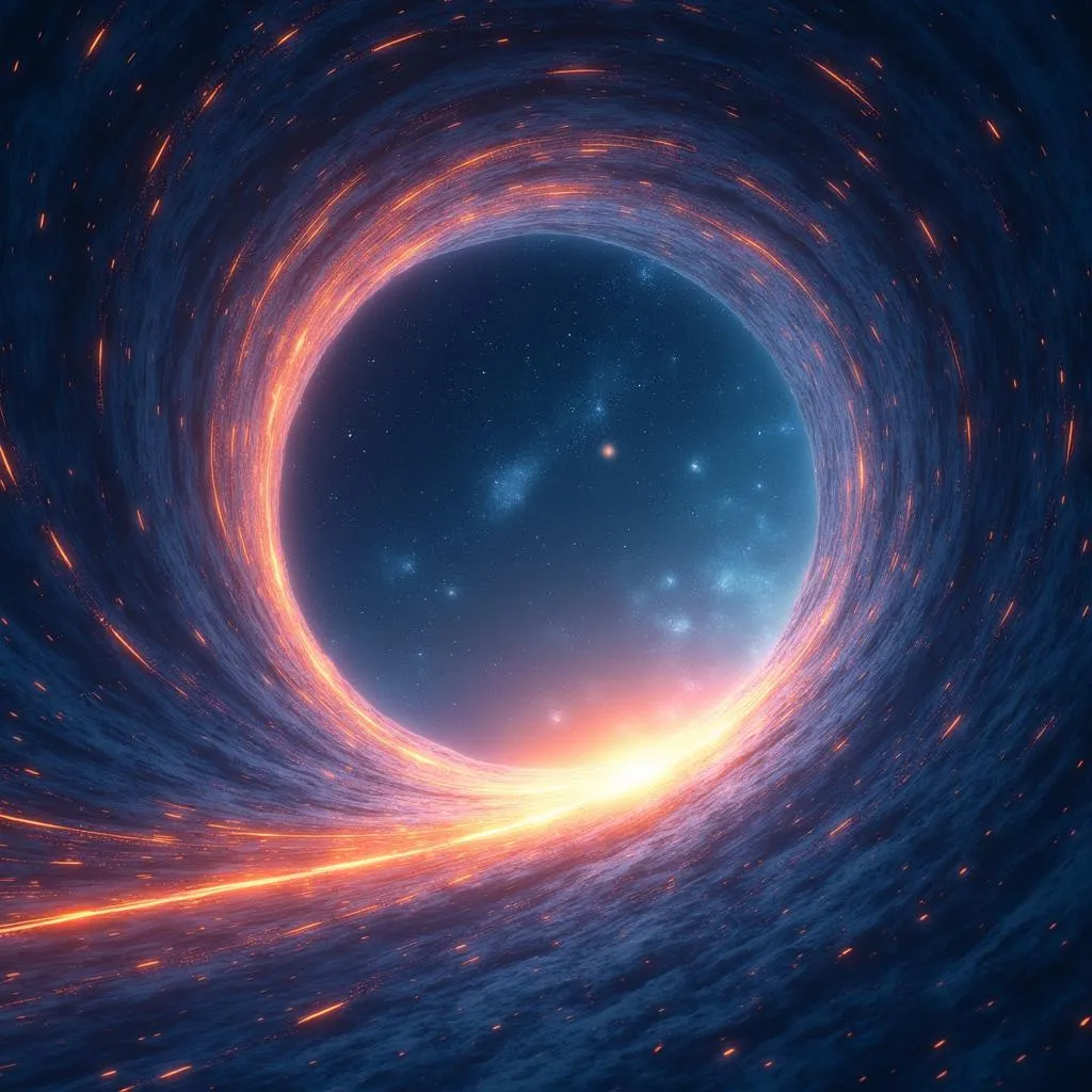 Wormhole connecting two points in spacetime