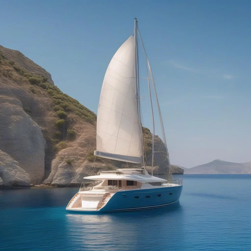 Luxury Yacht Sailing in the Mediterranean