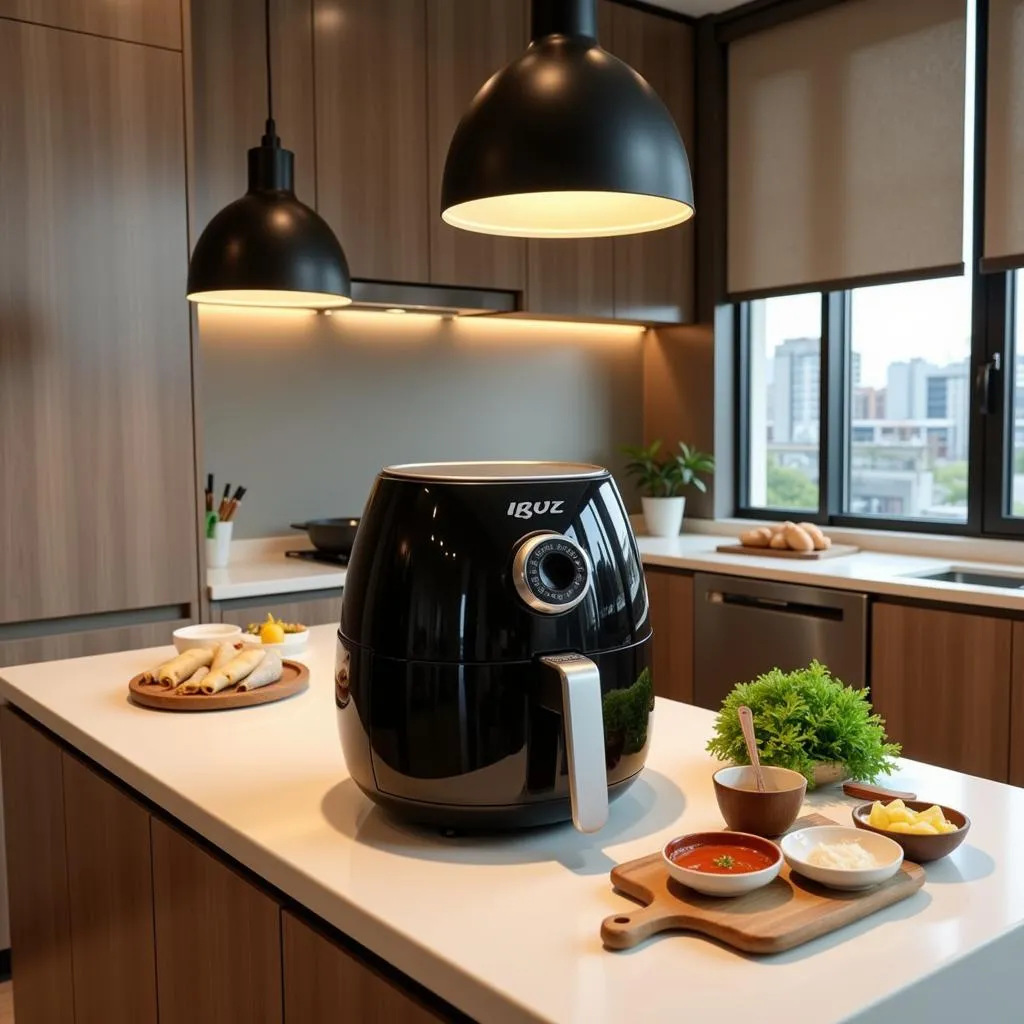 Modern Hanoi kitchen with an air fryer