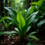 Arrowroot plant growing in its natural habitat