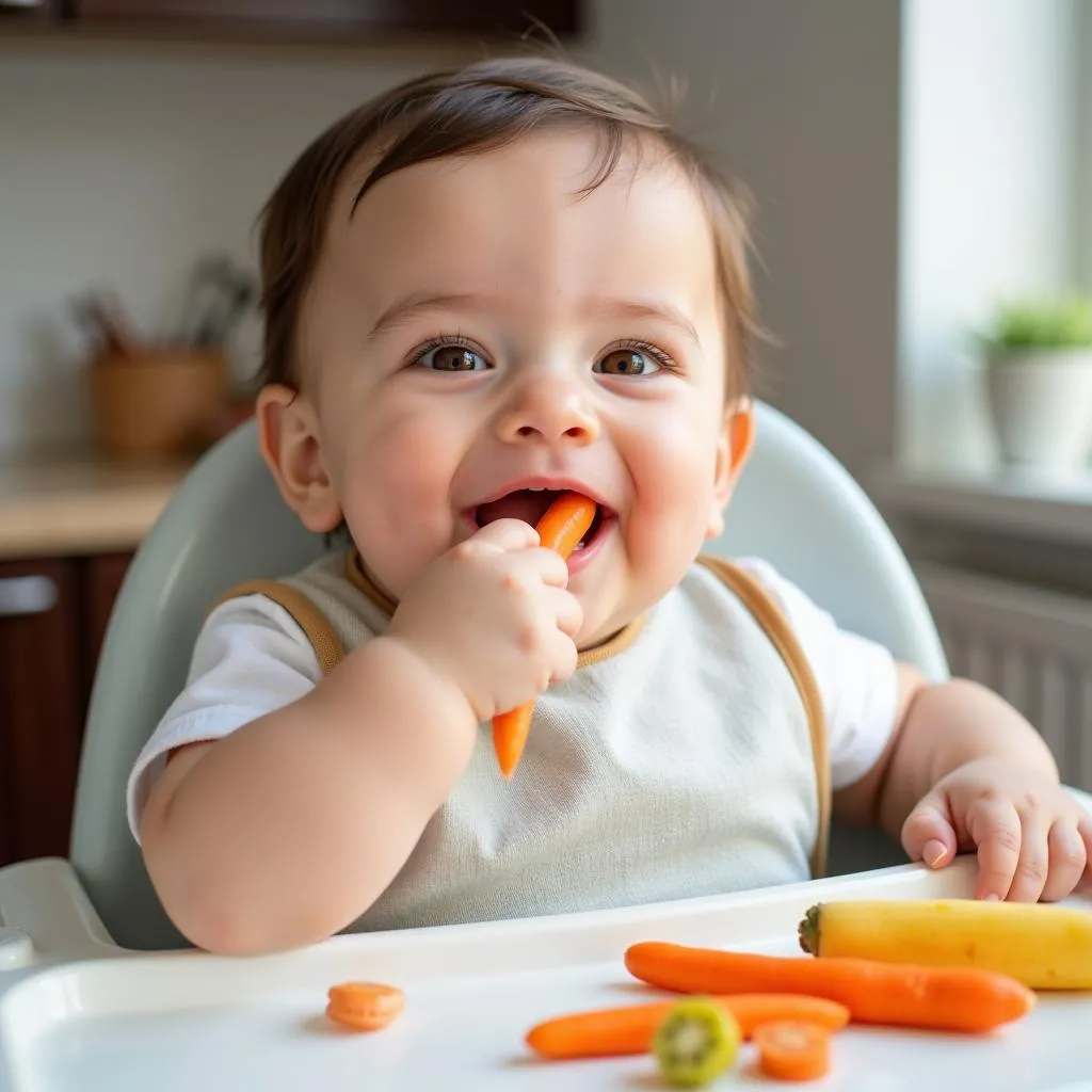 Baby Enjoying Finger Foods