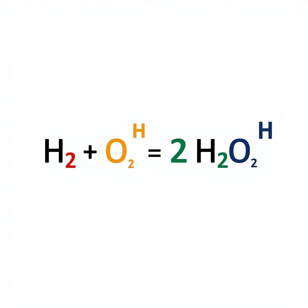 Example of a balanced chemical equation